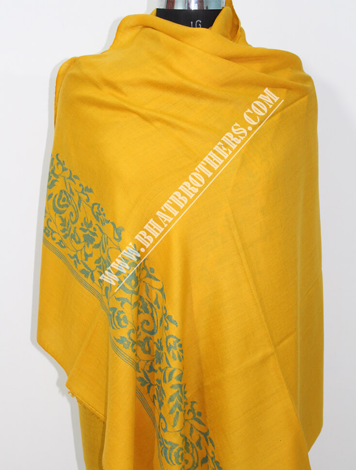 Yellow pashmina shawl cheap
