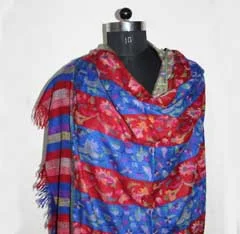 Natural Kani Hand Weave Pure Pashmina Long Shawl