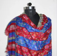 Natural Kani Hand Weave Pure Pashmina Long Shawl