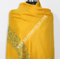 Natural Kani Hand Weave Pure Pashmina Long Shawl