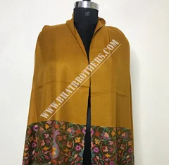 Natural Kani Hand Weave Pure Pashmina Long Shawl