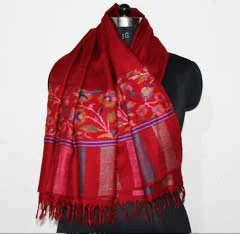 Natural Kani Hand Weave Pure Pashmina Long Shawl