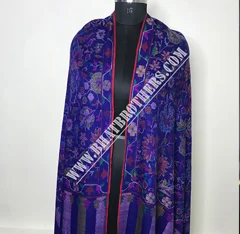 Natural Kani Hand Weave Pure Pashmina Long Shawl