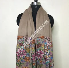 Natural Kani Hand Weave Pure Pashmina Long Shawl