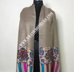 Natural Kani Hand Weave Pure Pashmina Long Shawl