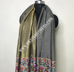 Natural Kani Hand Weave Pure Pashmina Long Shawl