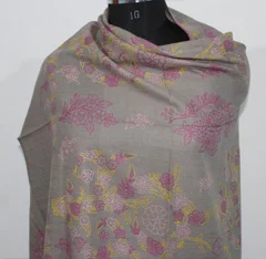 Light brown Kani Pashmina stole