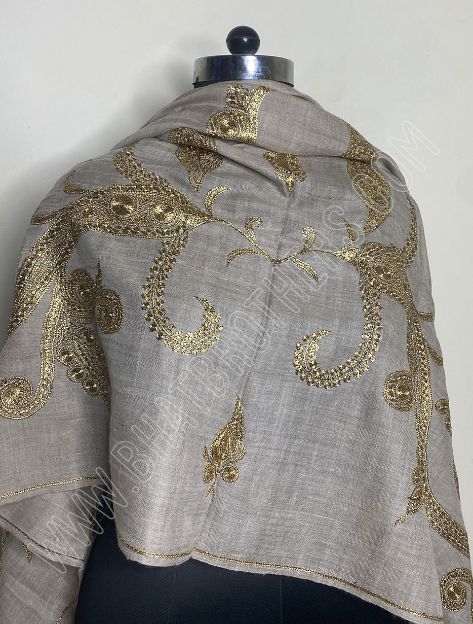 Pashmina Zari Embroidery Shawl