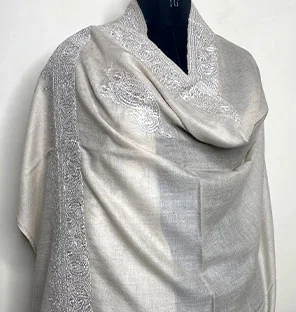 Tilla Border Embroidery Pashmina Shawl